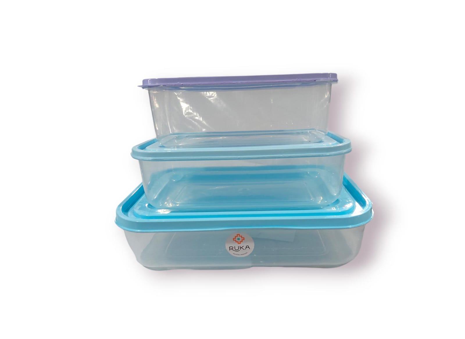 TUPPER HERMETICO SET X 3 UNIDADES 1.3/ 2/ 3.9LTS