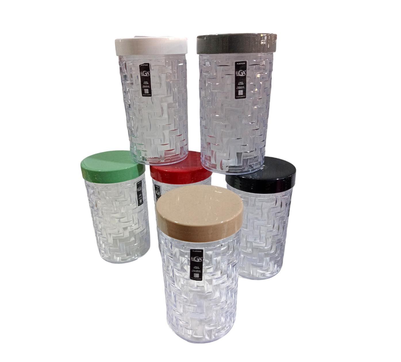 FRASCO ACRILICO 1.5 LTS CON TAPAS DE COLORES 